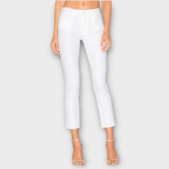 MOTHER The Looker Crop Jeans - Glass Slipper White - Women’s Size 30 - Picture 1 of 11